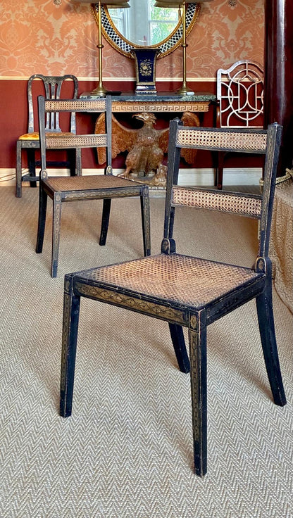 Pair of 18th Century Painted Chairs, Attributed to Gillows