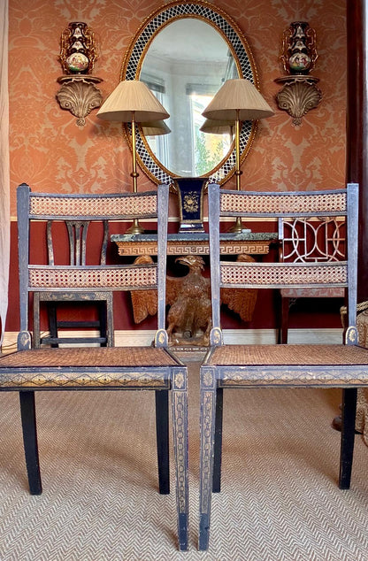 Pair of 18th Century Painted Chairs, Attributed to Gillows