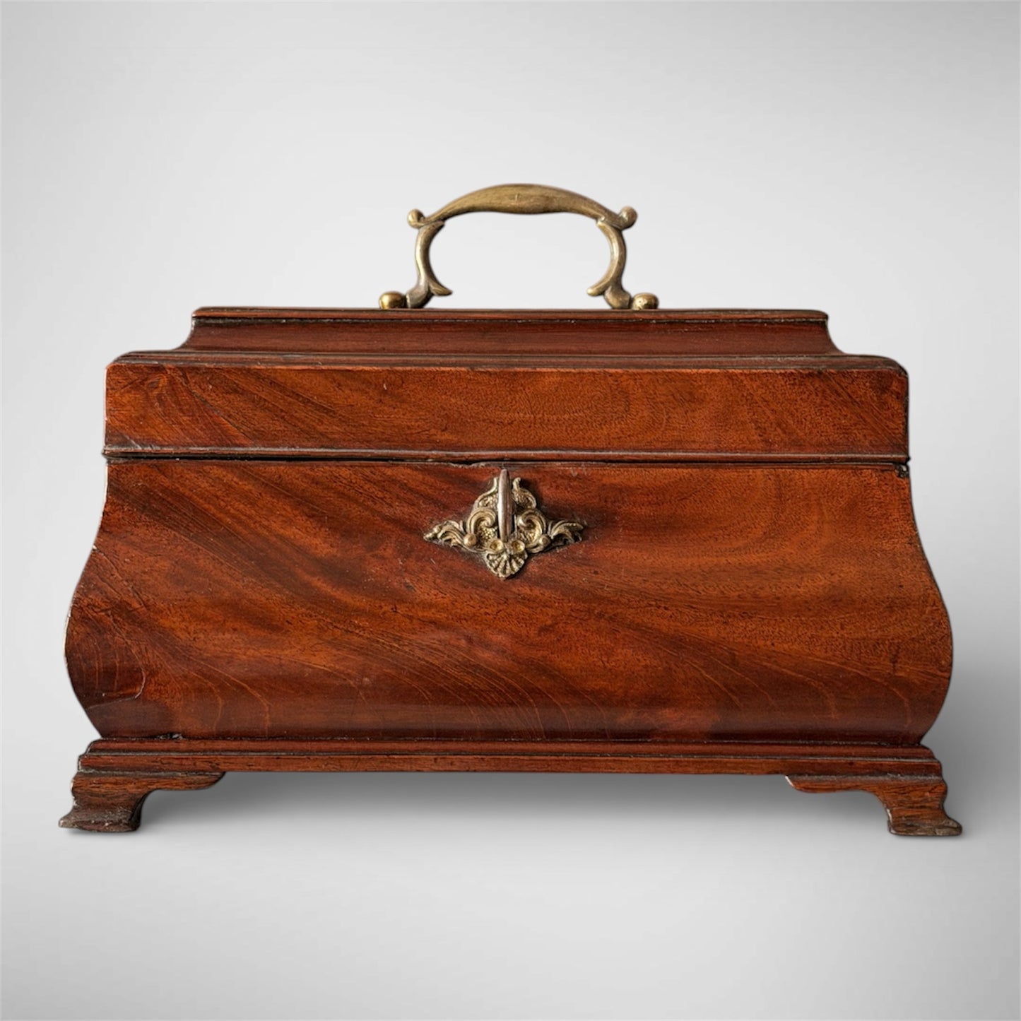18th Century George III Period Bombe Tea Caddy