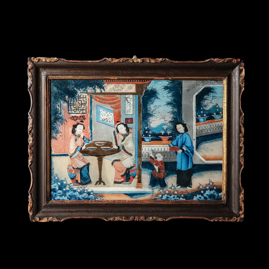 19th Century Reverse Glass Painting