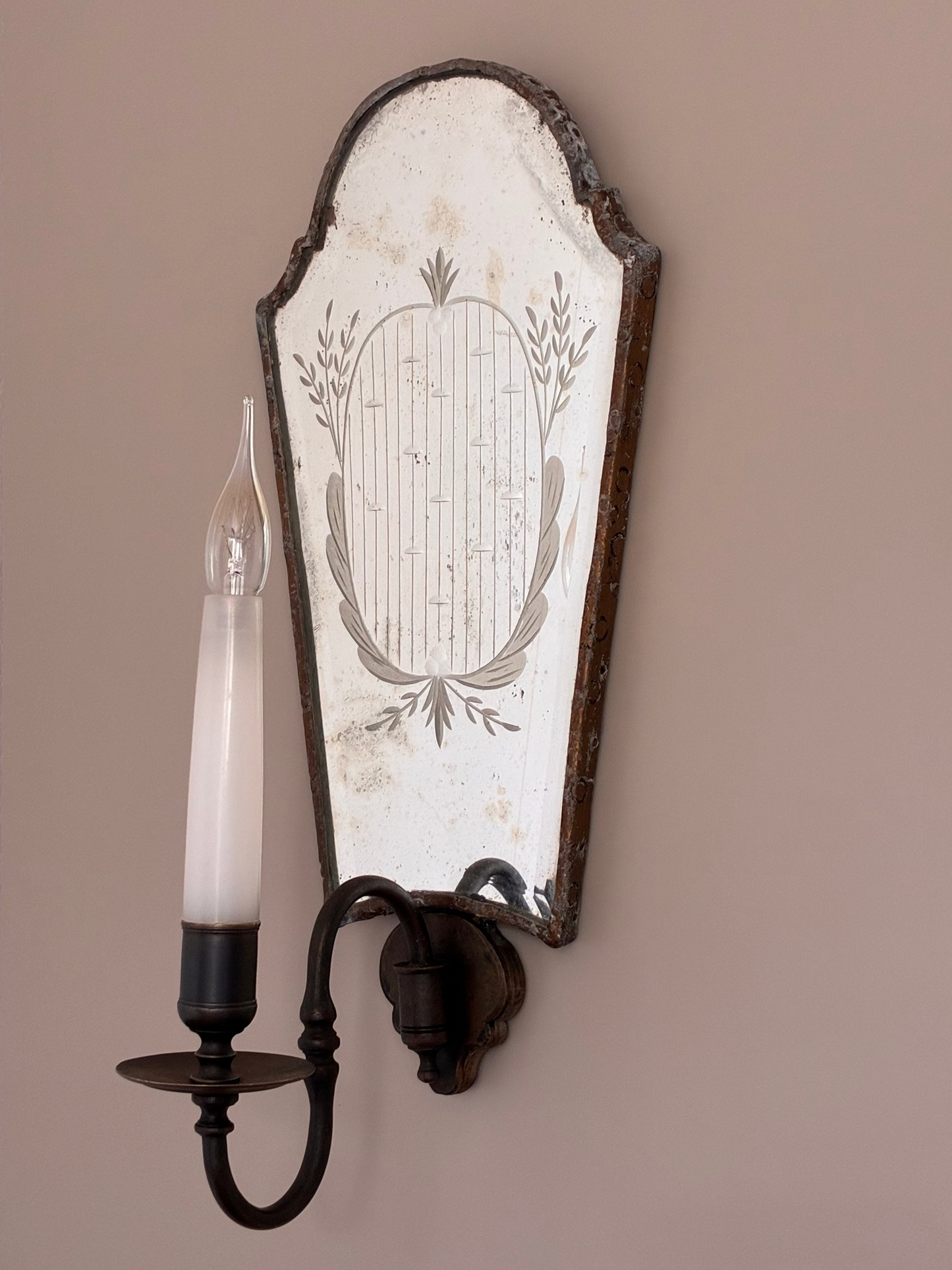 antique pair of venetian wall lights mirror sconces 