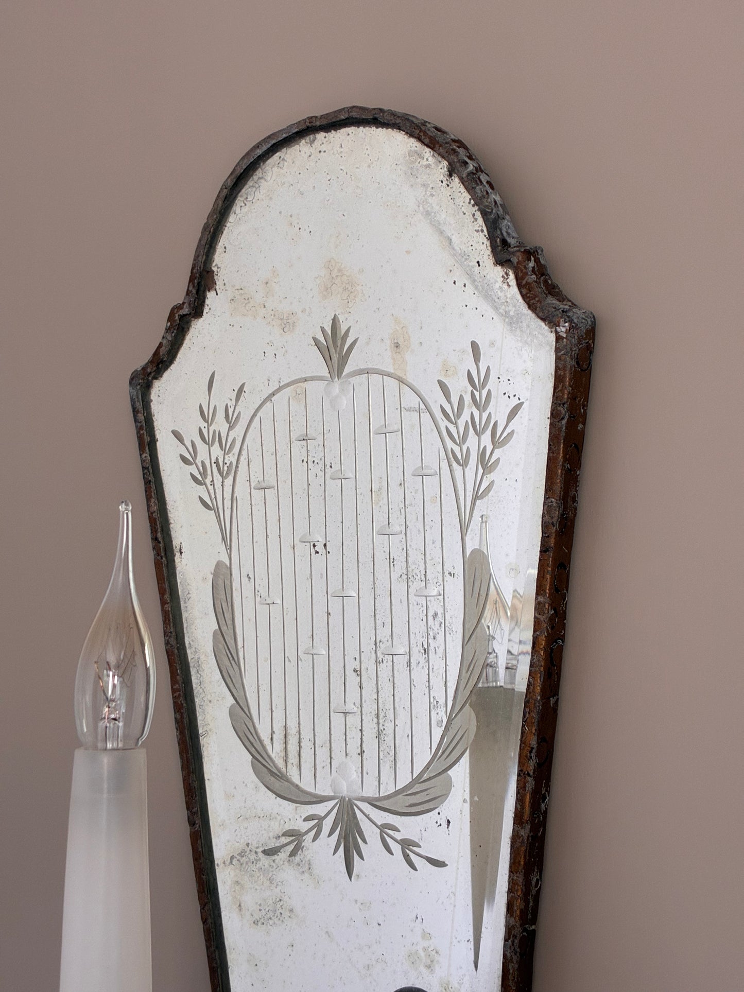 antique pair of venetian wall lights mirror sconces 