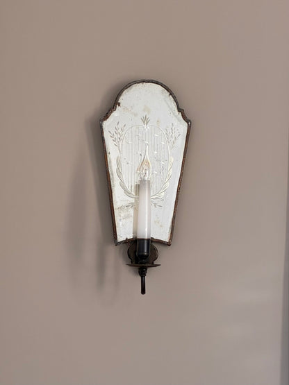 antique pair of venetian wall lights mirror sconces 