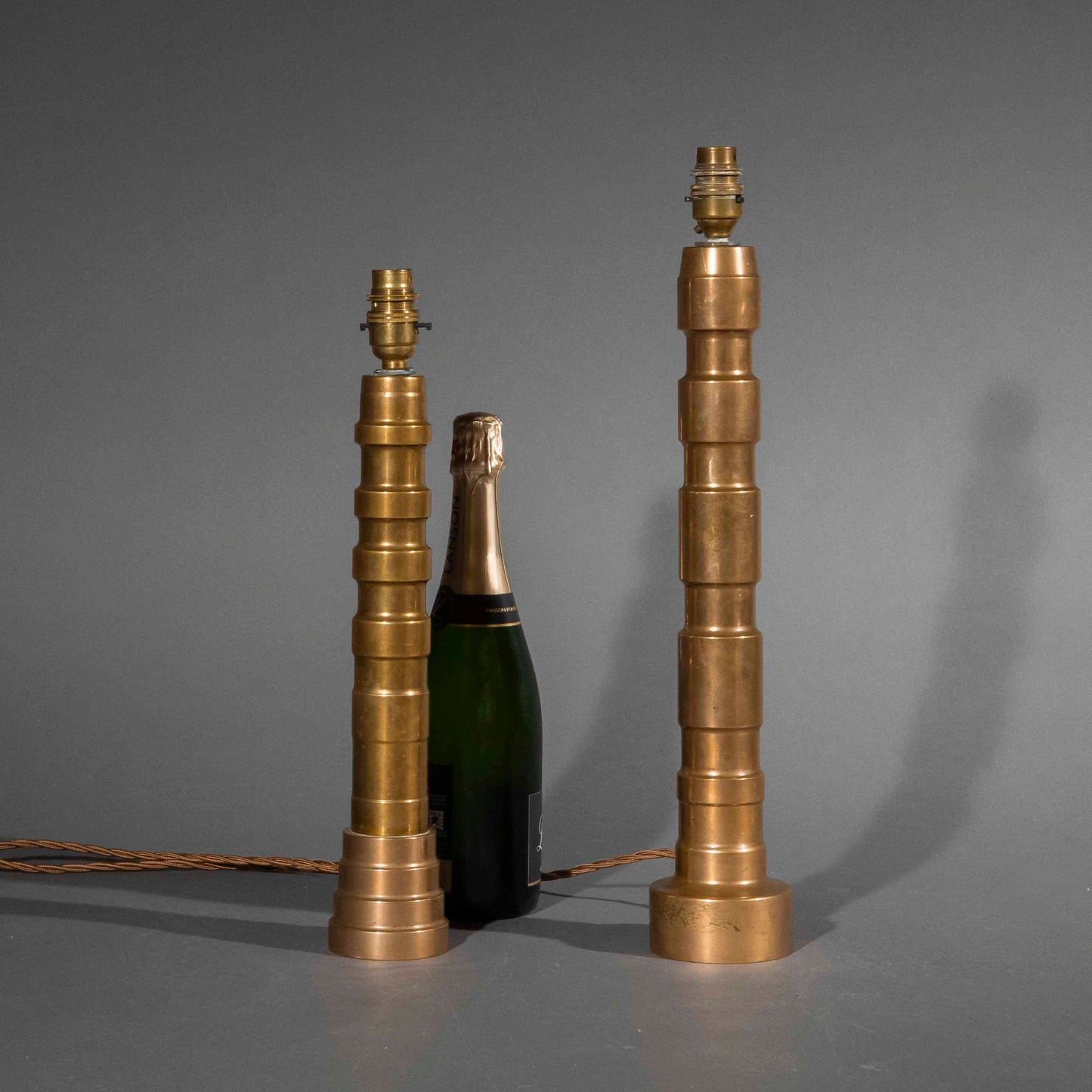 Tall 20th Century Bronze Lamp