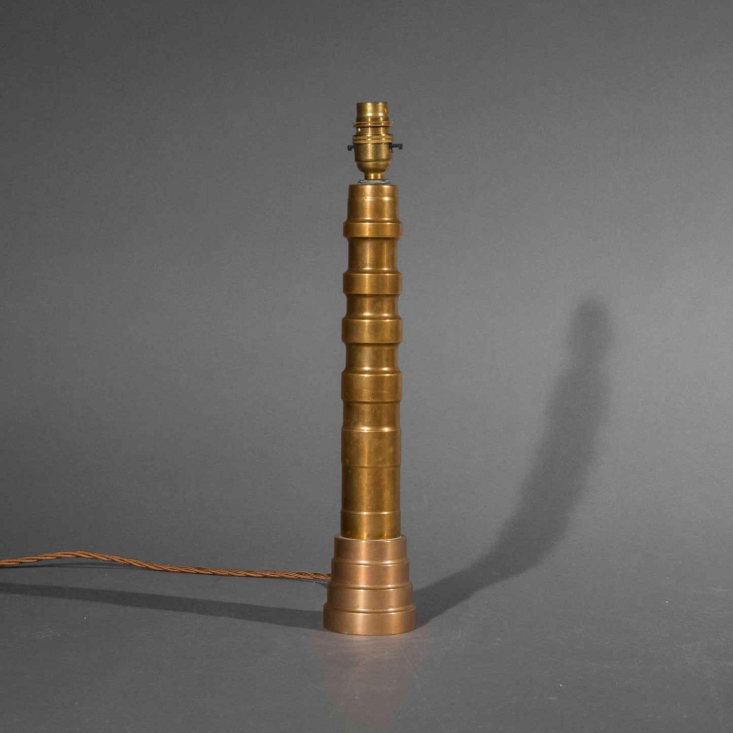 Early 20th Century Bronze Column Lamp