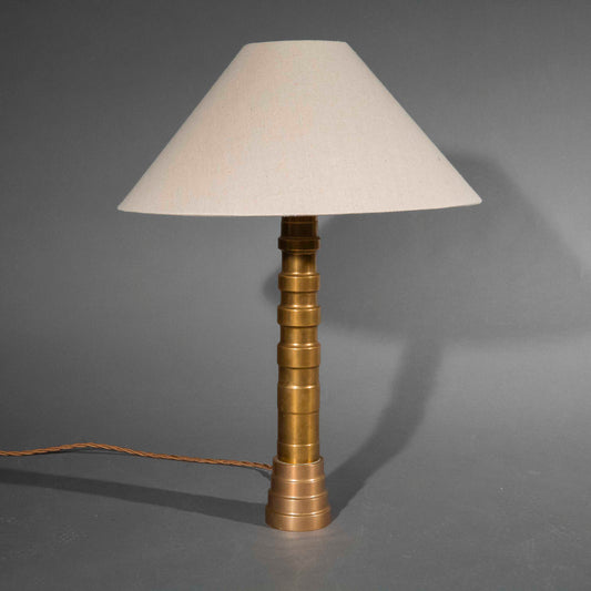 Early 20th Century Bronze Column Lamp