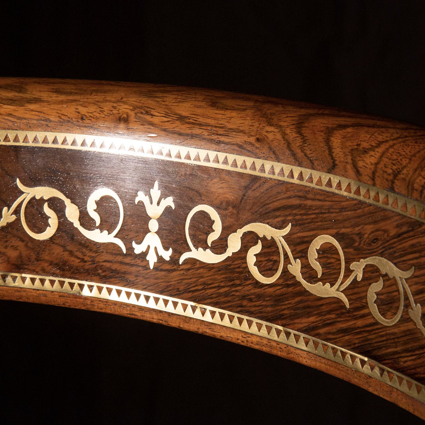 Fine Regency Brass Inlaid Armchair, Attributed to George Oakley