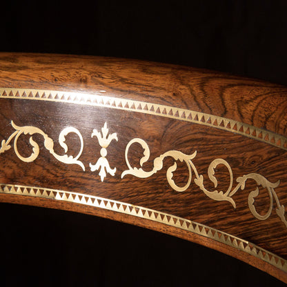 Fine Regency Brass Inlaid Armchair, Attributed to George Oakley