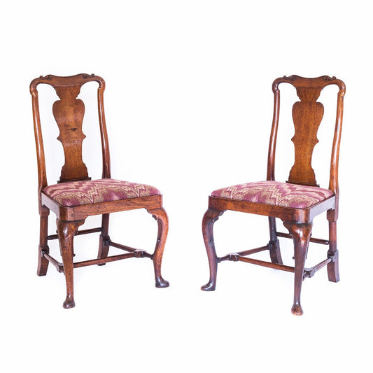 Fine Pair of George I Walnut Chairs