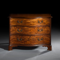 George III Serpentine Chest of Drawers, attributed to Thomas Chippendale