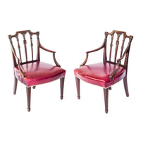Pair of George III Mahogany Armchairs