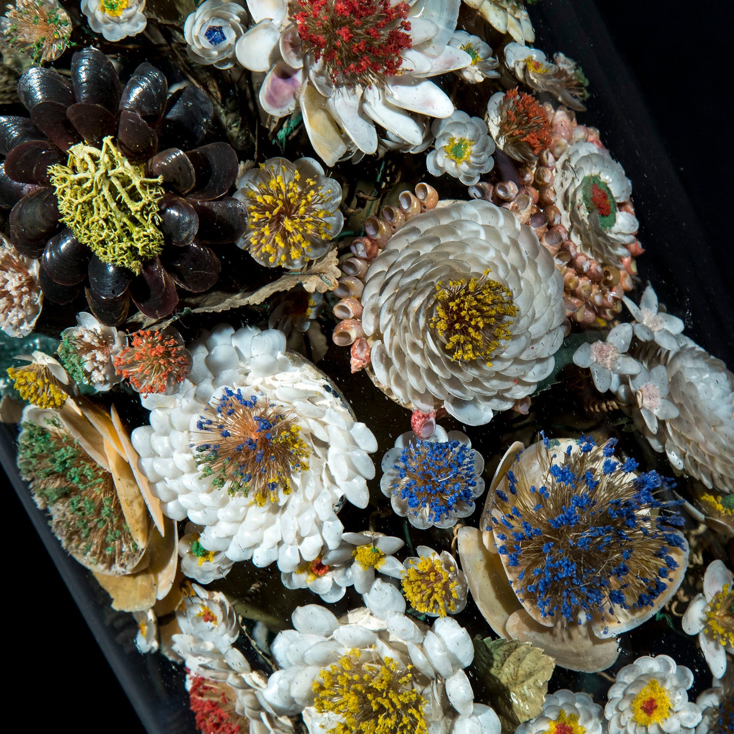 Three Victorian Shellwork Flower Arrangements