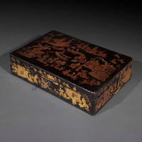 Large 19th Century Chinoiserie Lacquer Box