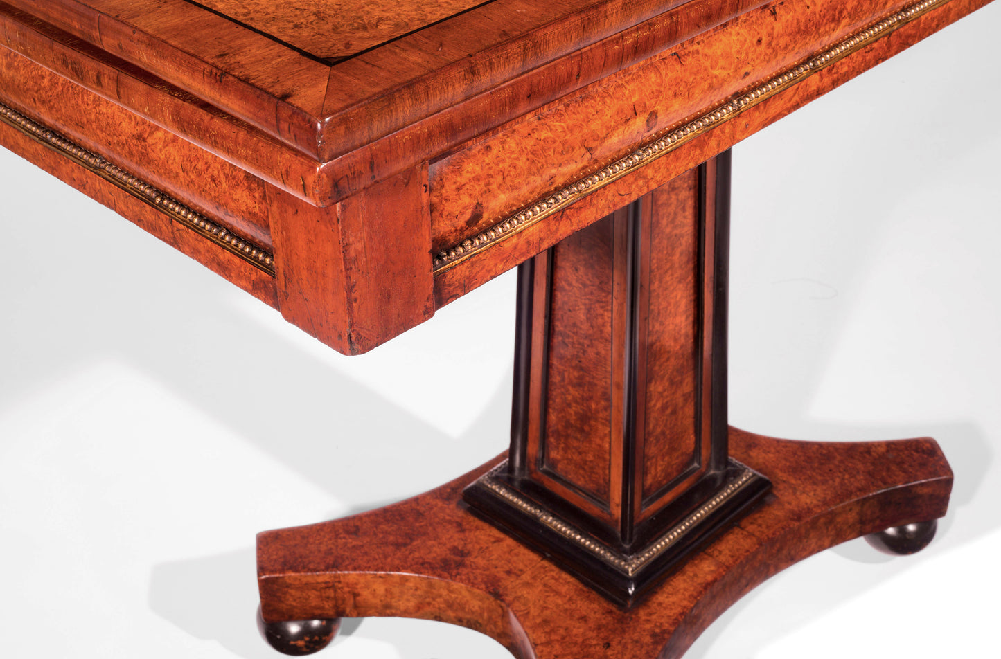 Fine Regency Amboyna Card Table