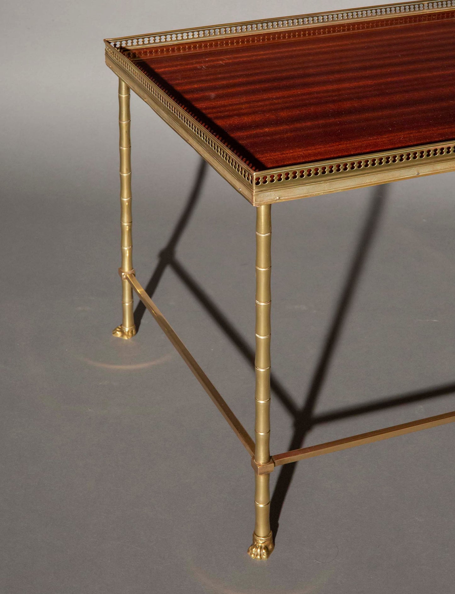 Midcentury Brass Cocktail Table in the style of Bagues