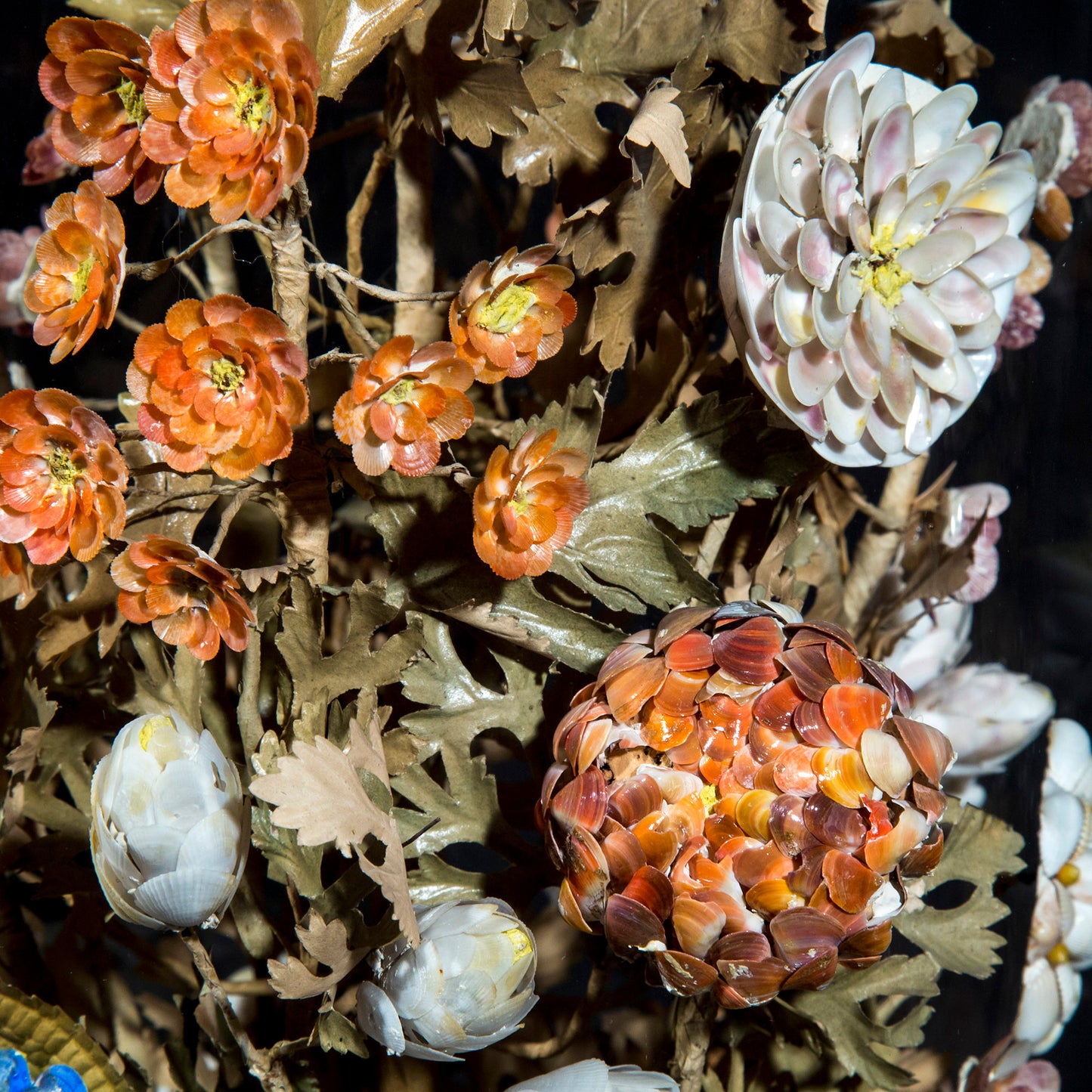 Three Victorian Shellwork Flower Arrangements