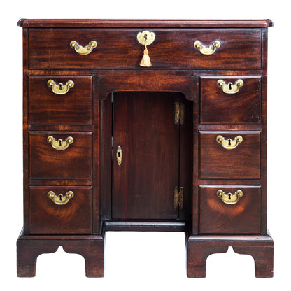 Fine George II Cuban Mahogany Kneehole Desk