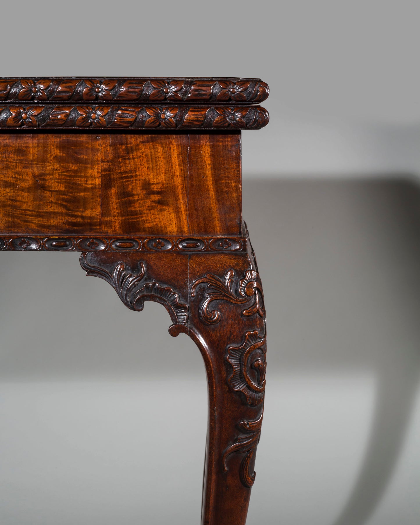 Fine George III Chippendale Mahogany Card Table