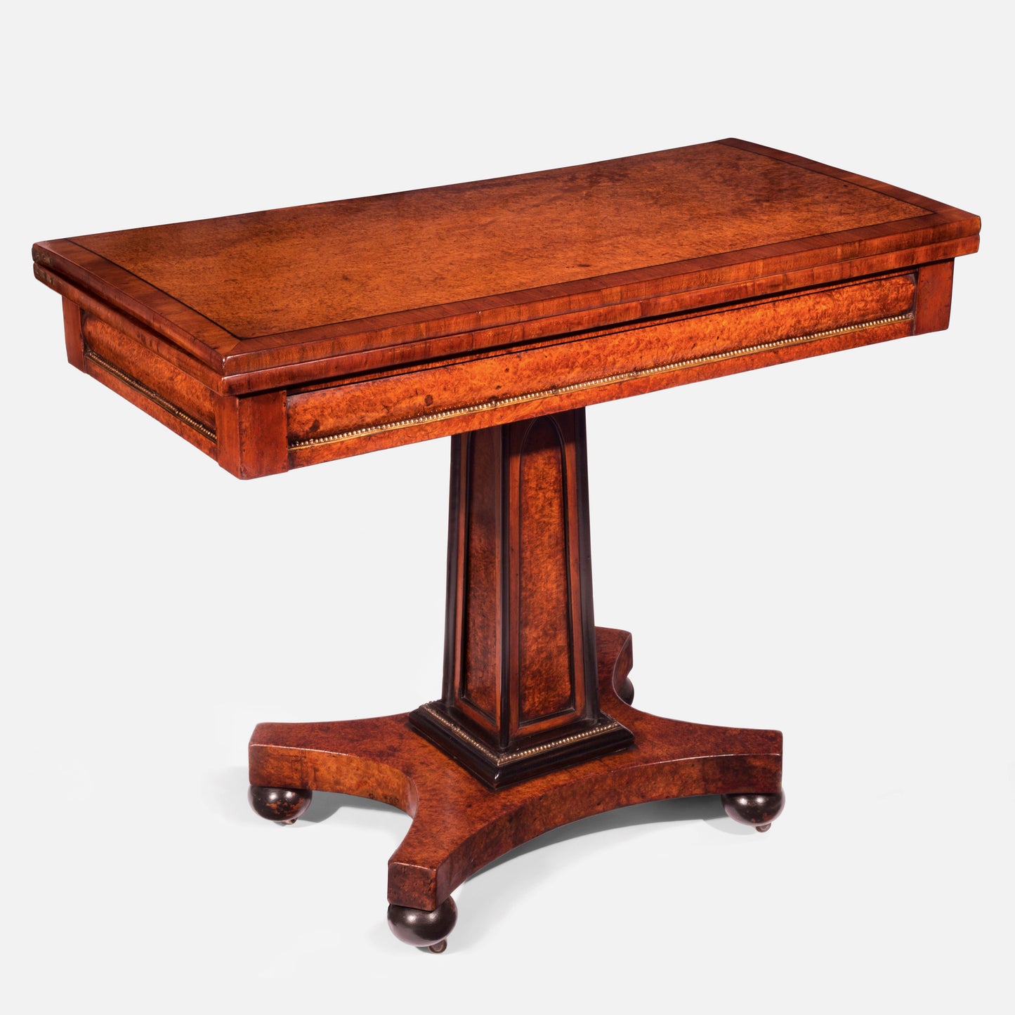 Fine Regency Amboyna Card Table