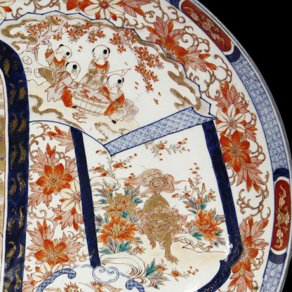 Massive Japanese Meiji Imari Porcelain Dish