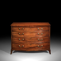 Fine George III Mahogany Bow-Front Commode, Attributed to Gillows