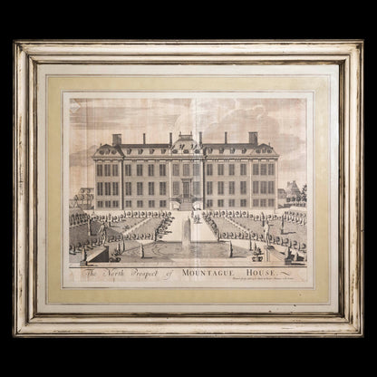 Large 18th Century Architectural Engraving of Montagu House