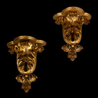 Large Pair of Giltwood Acanthus Wall Brackets