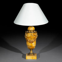 Antique Siena Marble Urn Table Lamp