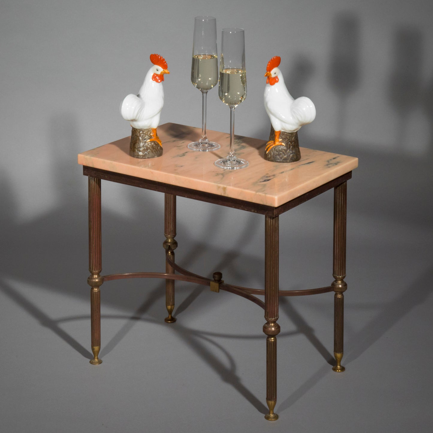 1960's Marble Top Cocktail Table of Maison Jansen Style