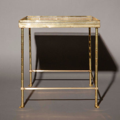 Midcentury Brass Cocktail Table in the style of Bagues