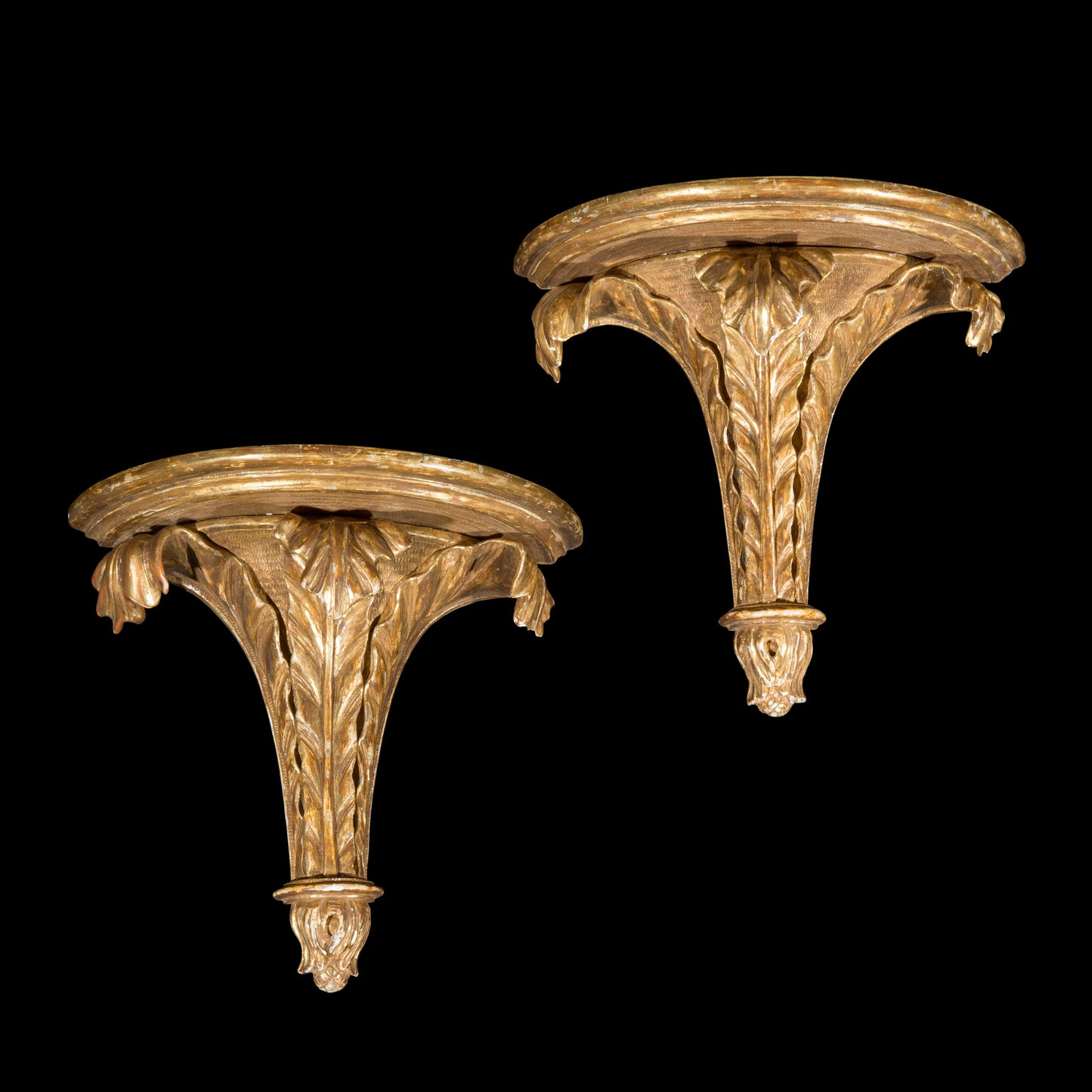 Pair of George III Giltwood Wall Brackets