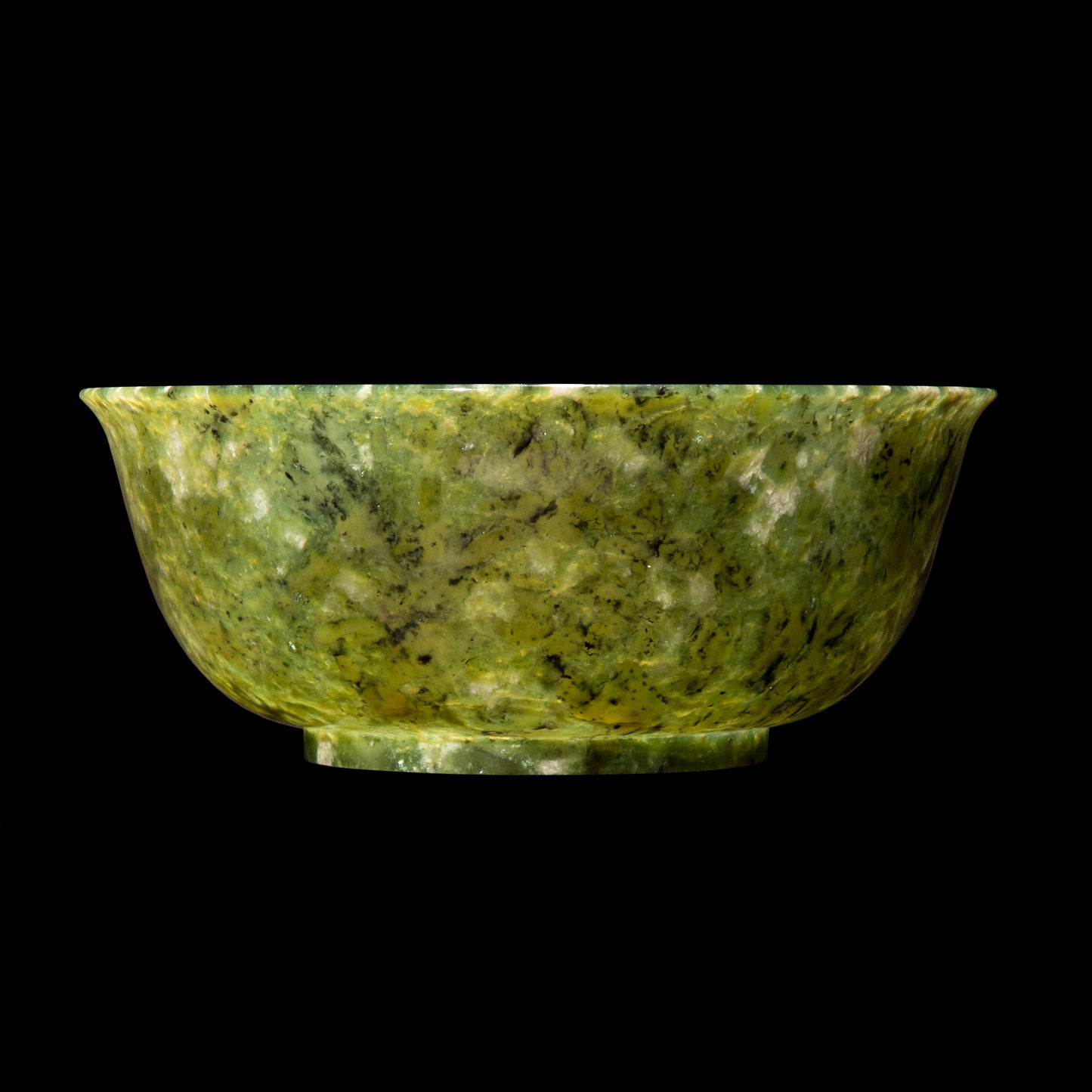 Massive Chinese Spinach Green Jade Bowl