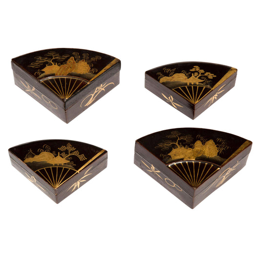 Set of Four Japanese Lacquer Boxes