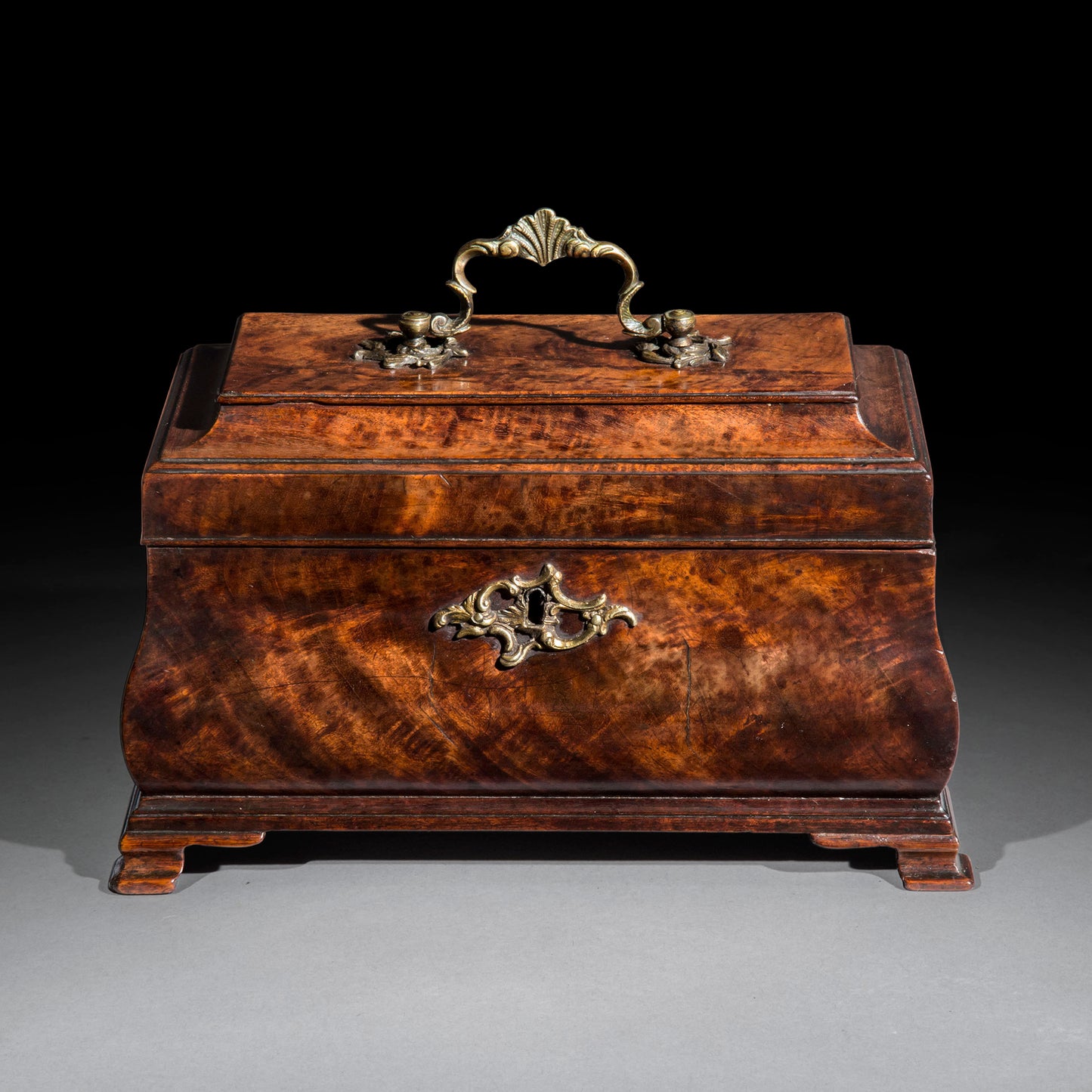 Pair of George III Chippendale Bombé Tea Caddies