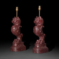 Pair of Grand Tour Faux Porphyry Table Lamps