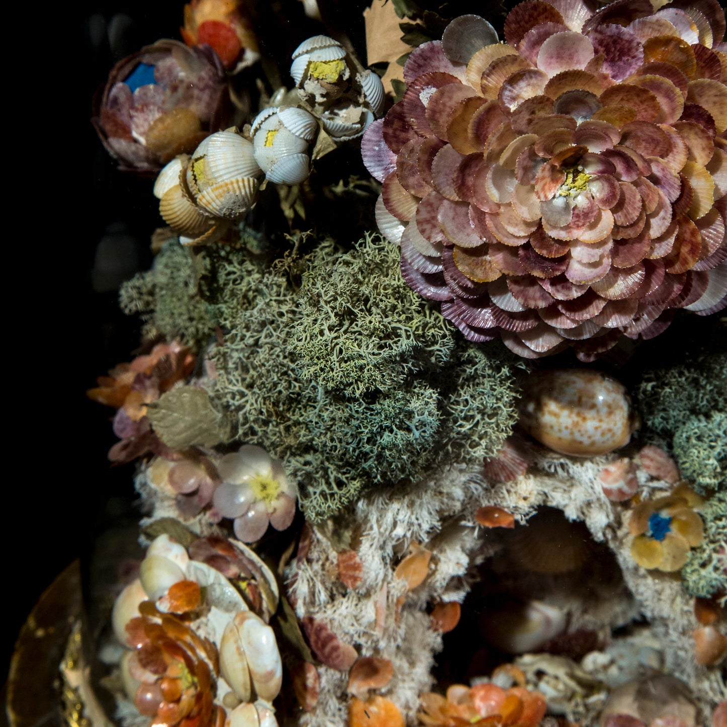 Three Victorian Shellwork Flower Arrangements