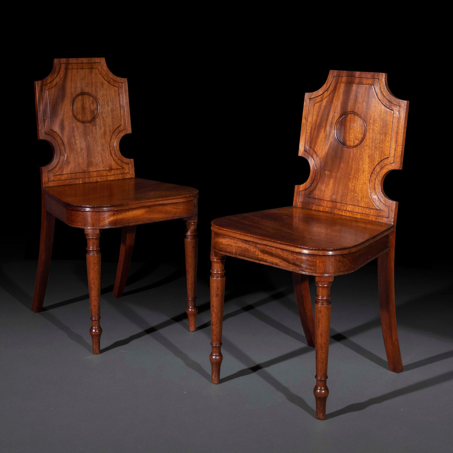 Smart Pair of Georgian Hall Chairs