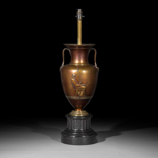 Grand Tour Bronze Vase Table Lamp