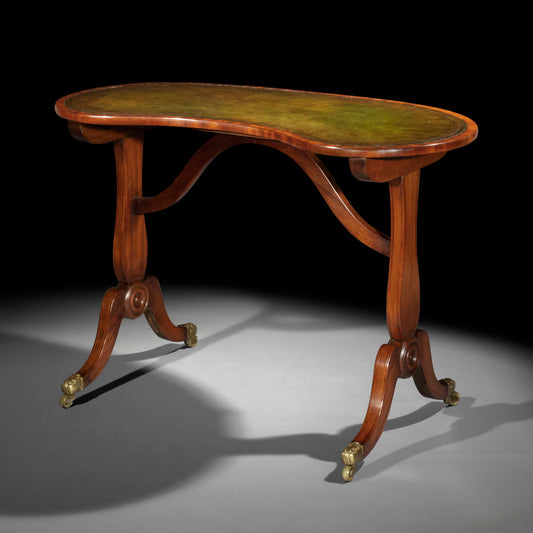 Regency Kidney Shaped Side Table or Writing Table