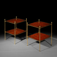 Pair of Faux Tortoiseshell Tables in the style of Maison Jansen