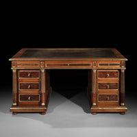 Superb Louis XVI Style Brass Mounted Desk