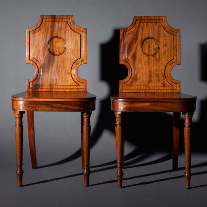 Smart Pair of Georgian Hall Chairs