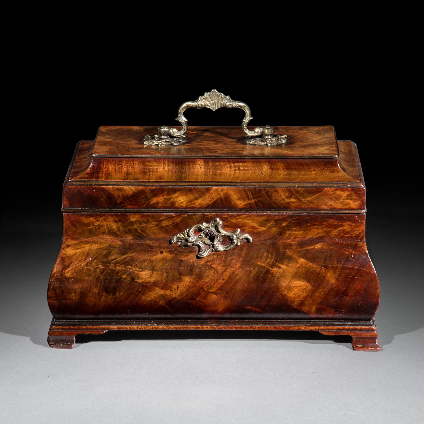 Pair of George III Chippendale Bombé Tea Caddies