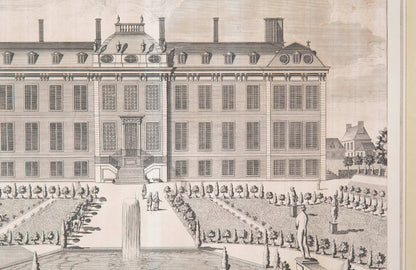 Large 18th Century Architectural Engraving of Montagu House