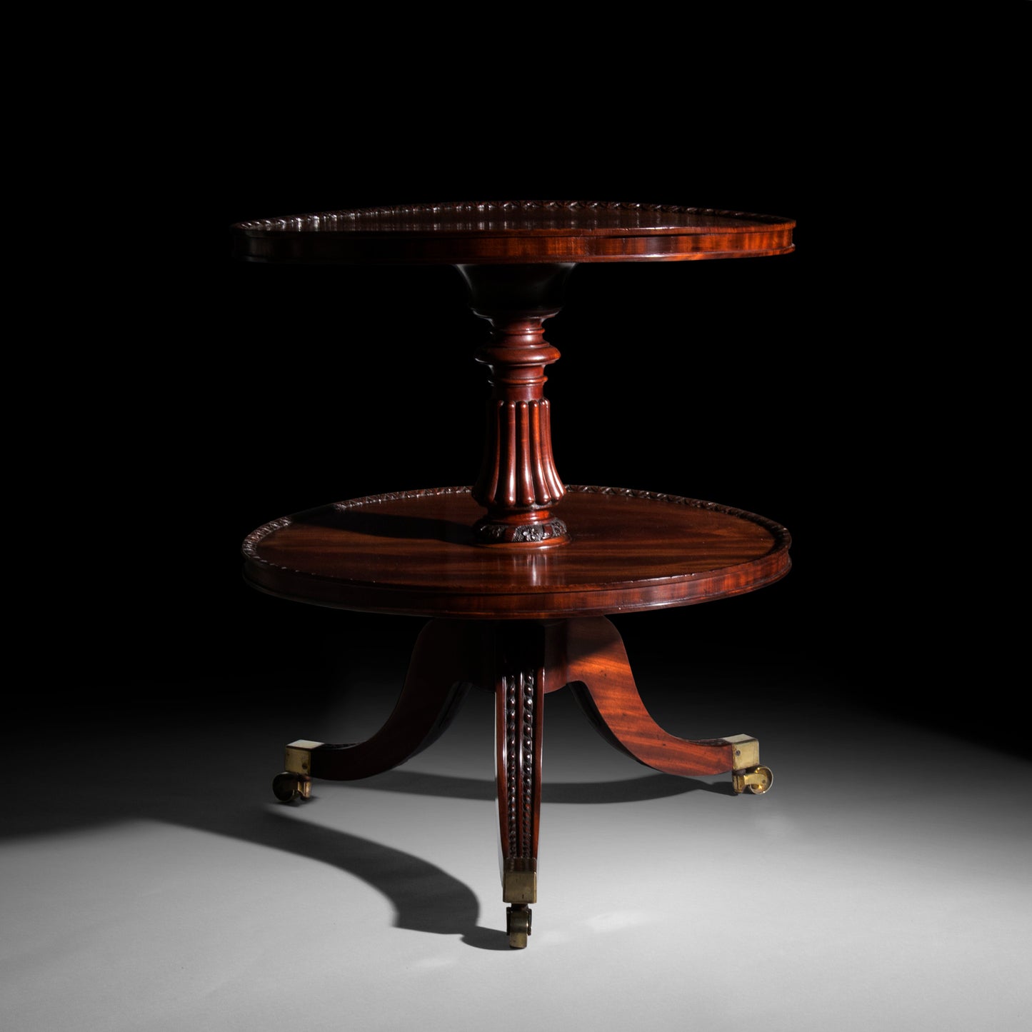 Regency Mahogany Two Tier Round Table, Attributed to Gillows