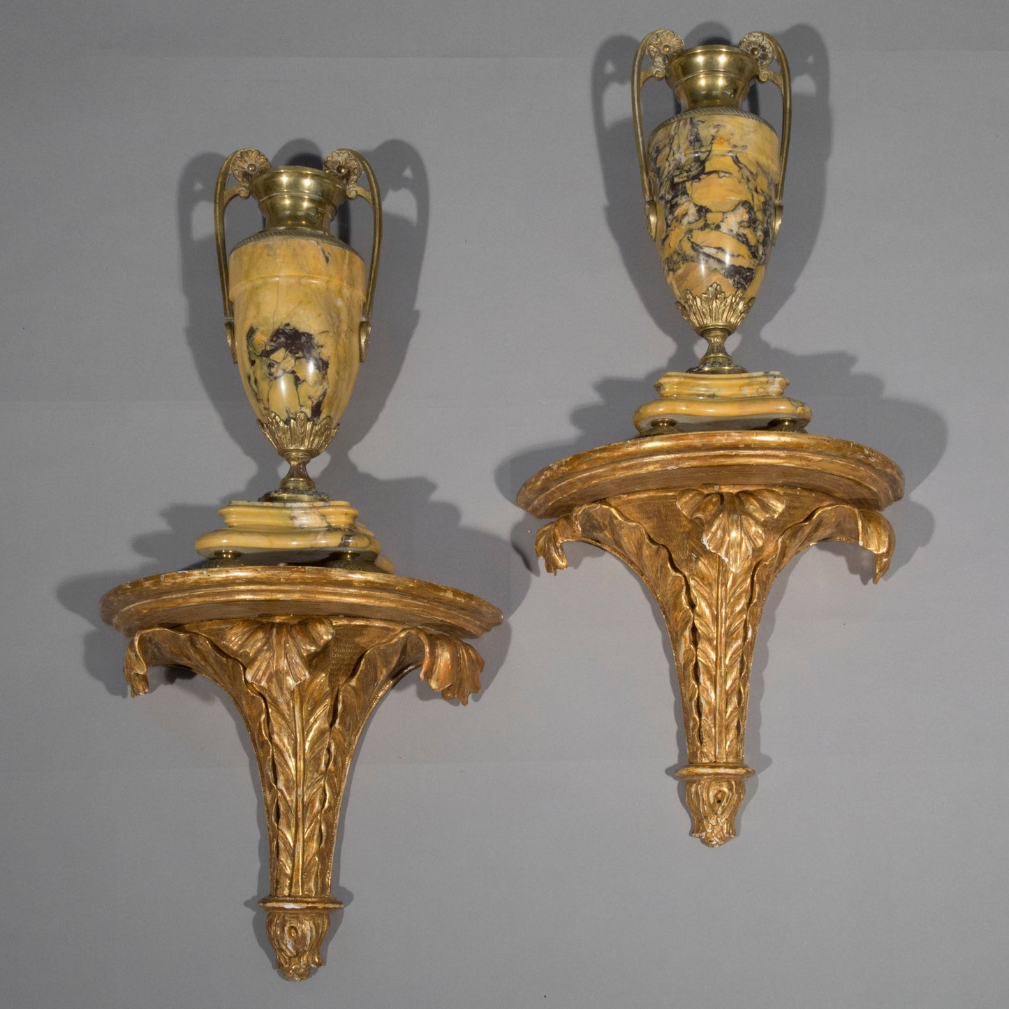 Pair of George III Giltwood Wall Brackets