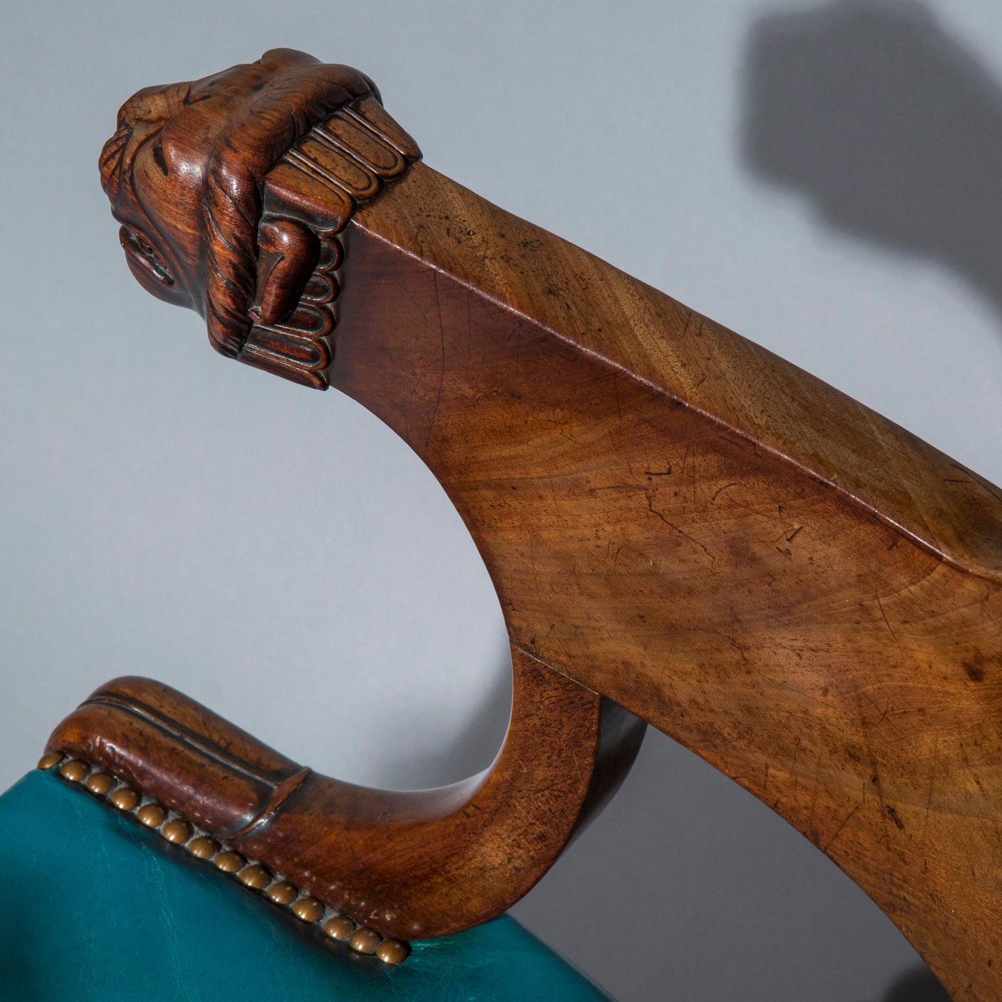 French Empire Mahogany Desk Armchair