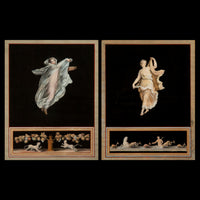 Pair of Michelangelo Maestri 'Pompeian' Gouaches
