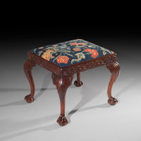 Fine George II Walnut Needlework Stool