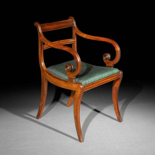 Fine Regency Klismos Armchair